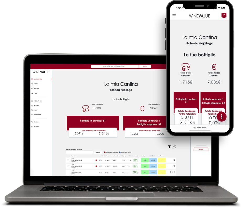 wine value desktop e mobile wine value la cantina digitale
